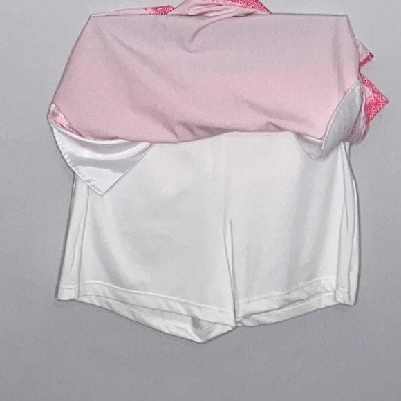 Lady Hagen Essentials Pink & White Geometric Print Golf/Tennis Skort - Size 6 - Picture 2 of 6